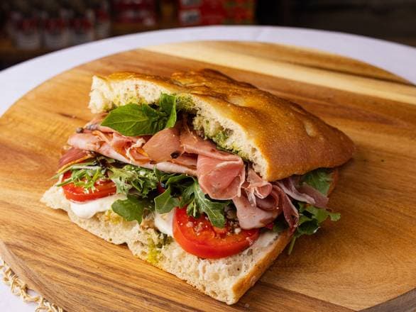 Suprima (Ham & Prosciutto) sandwich on Focabari bread